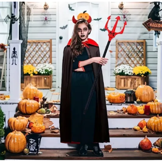 Kırmızı Renk Halloween Cadılar Bayramı Çatal resmi