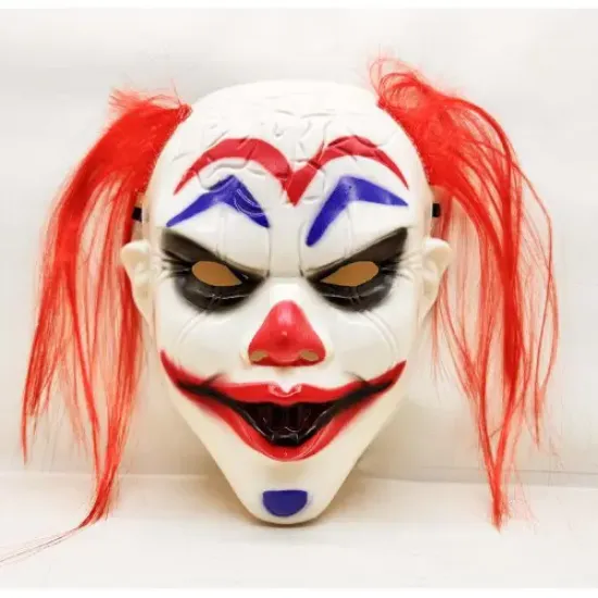 Kızıl Saçlı Joker Palyaço Maskesi  resmi