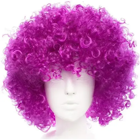 Koyu Mor Violet Renk Afro Bonus Parti Peruğu resmi
