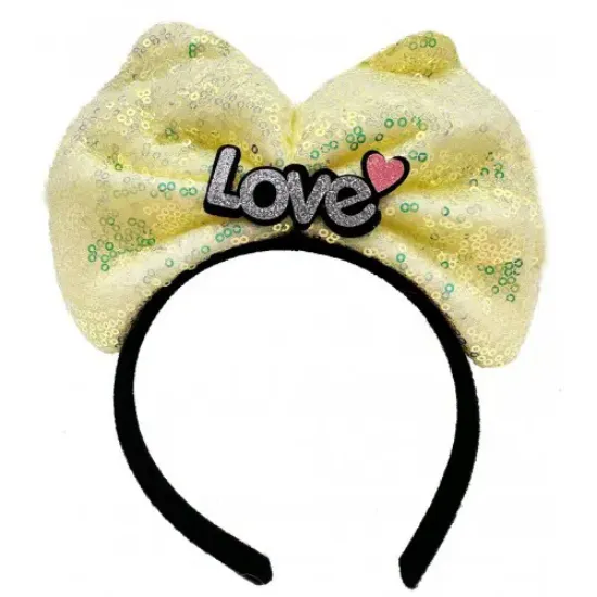 Led Işıklı Love Yazılı Fiyonk Taç resmi