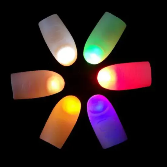 Led Işıklı Renkli Sihirli Parmak Şaka resmi