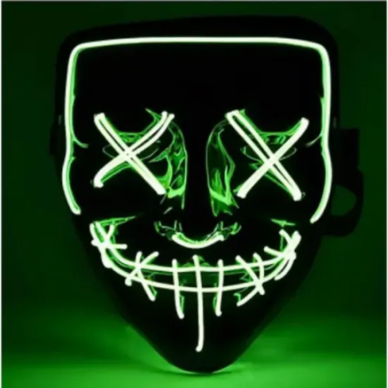LED Işıklı Yeşil Maske resmi