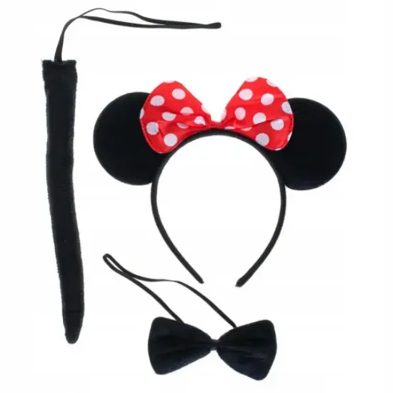 Minnie Mouse Taç Kuyruk Papyon Gösteri Seti  resmi