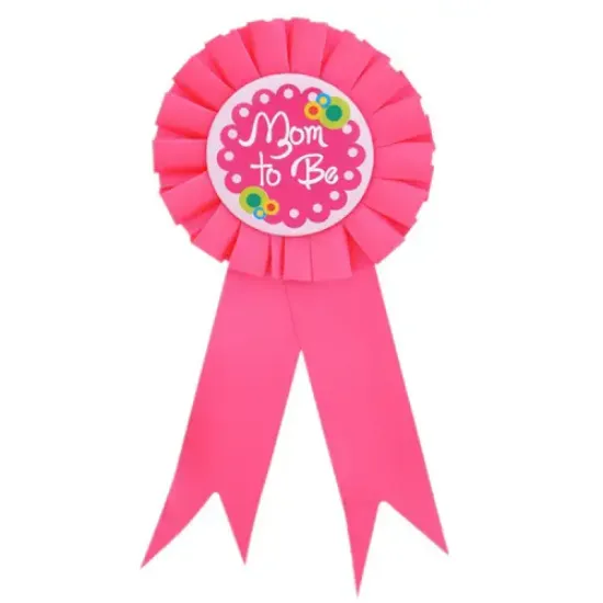 Mom To Be Yazılı Rozet Pembe Renk  resmi