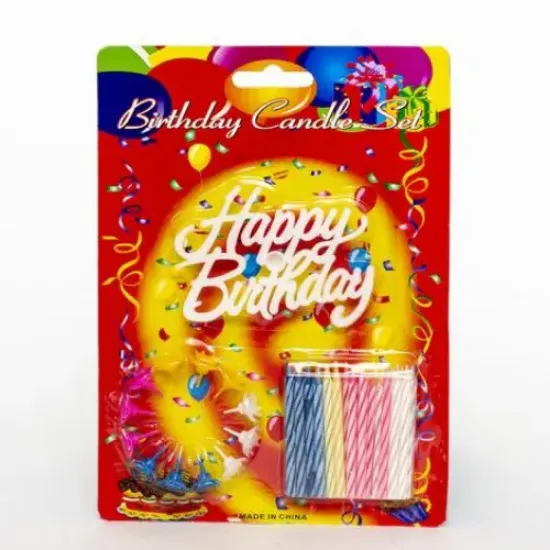 Rengarenk Happy Birthday Doğum Günü Mumları resmi
