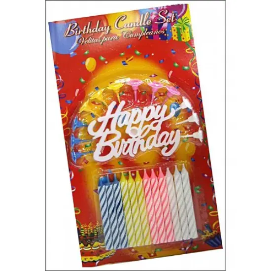 Rengarenk Happy Birthday Doğum Günü Mumları resmi