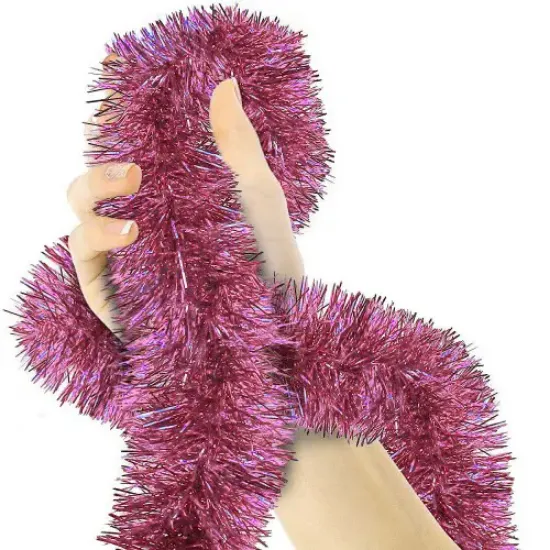 Simli Parti Süsü 2 Metre Pembe resmi