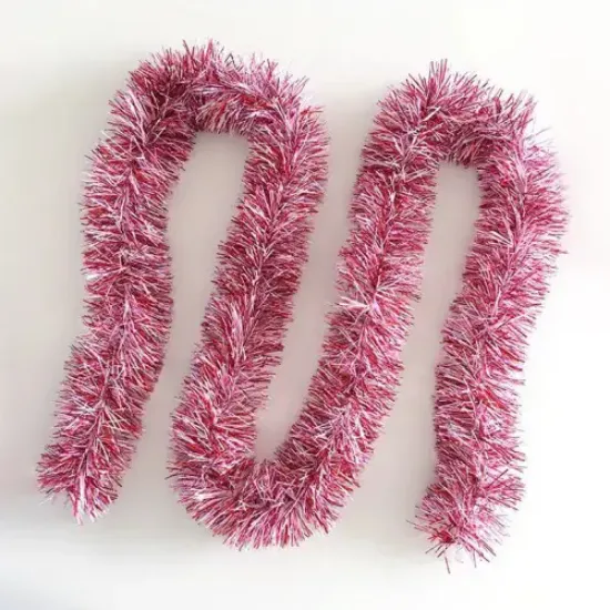Simli Parti Süsü 2 Metre Pembe resmi