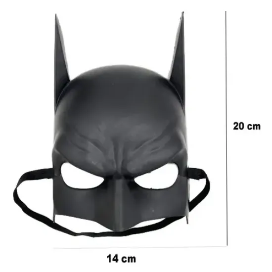 Siyah Çocuk Batman Maskesi Lastikli resmi
