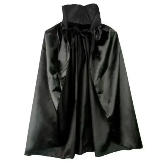 Siyah Renk Yakalı Halloween Pelerini 90 cm resmi