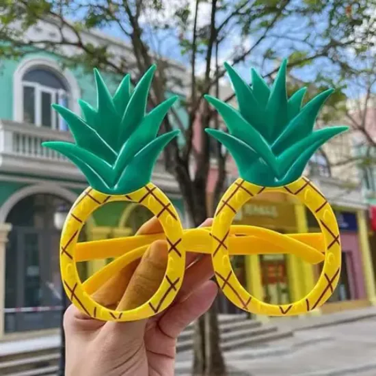 Tropikal Hawaii Ananas Şekilli Parti Gözlüğü  resmi