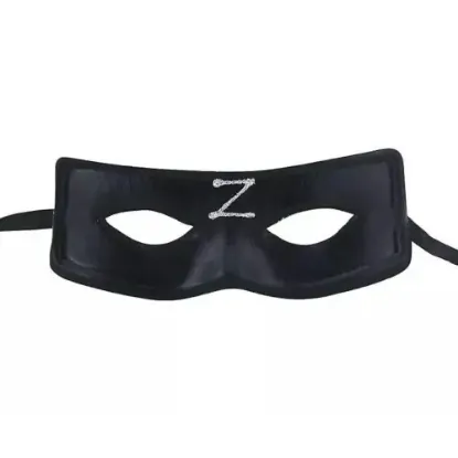 Zorro Maskesi Z Baskılı Lastikli resmi