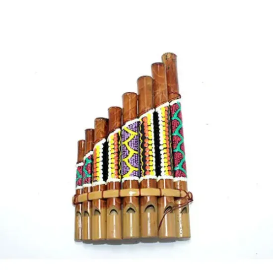 Bambu Batikli Pan Flüt  resmi
