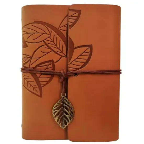 Deri Yaprak Desenli Defter resmi