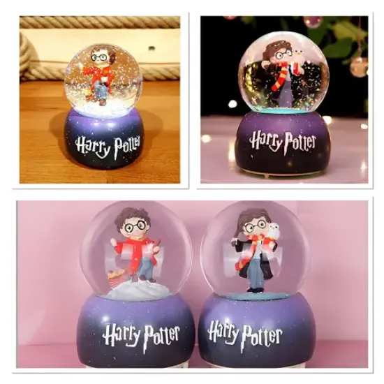 Harry Potter İçi Dönmeli Üflemeli Işıklı Müzikli Kar Küresi Büyük Boy  resmi