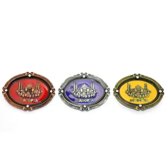 İstanbul Temalı Metal Magnet Ayasofya Kabartmalı resmi