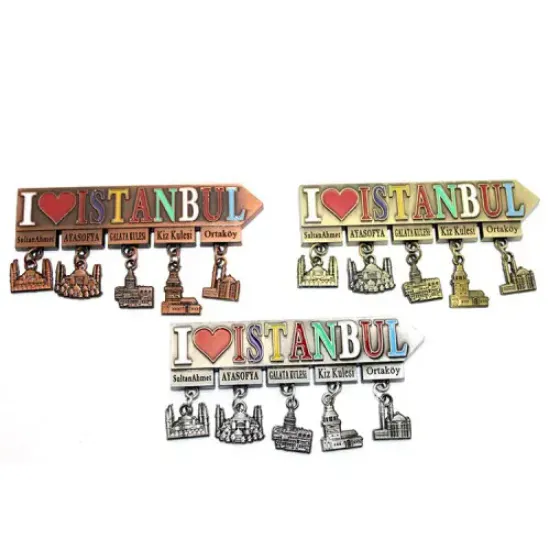 İstanbul Temalı Metal Magnet Model 7  resmi