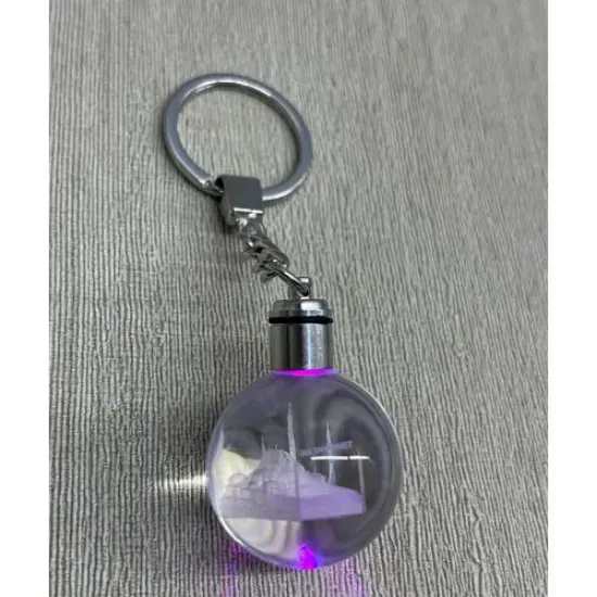 Ledli Sultanahmet Tasarımı Kristal Anahtarlık  resmi