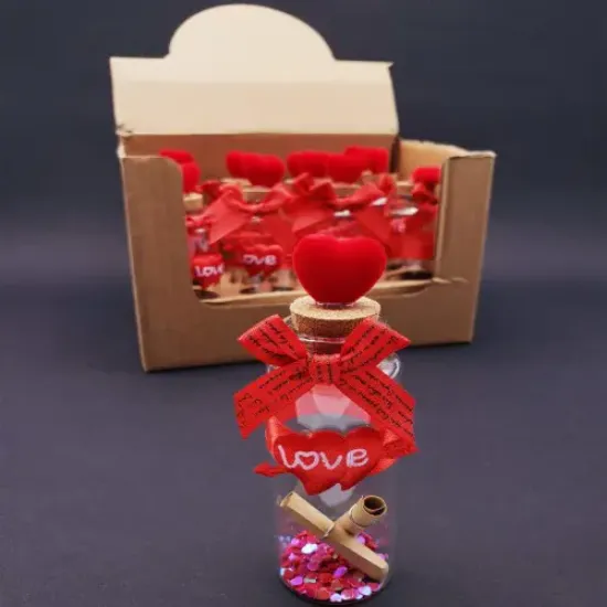 Love Kalpli Dilek Şişesi resmi