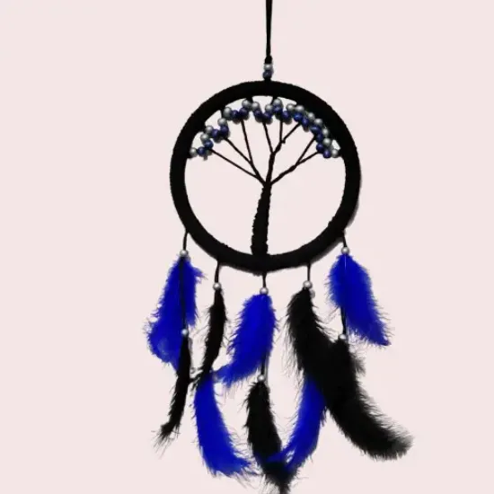 Mavi İncili Hayat Ağacı Dream Catcher  resmi