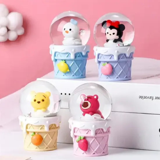 Mickey Mouse Işıklı Kar Küresi Model 1  resmi