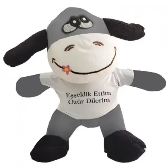 Oyuncak Peluş Eşeklik Ettim Tişörtlü Eşek  resmi