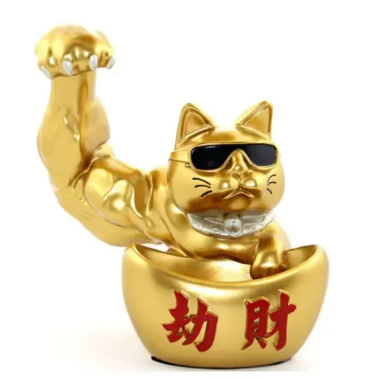 Polyester Şanslı Kedi Figürü Model 1  resmi