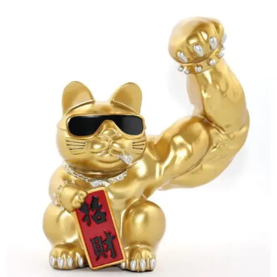 Polyester Şanslı Kedi Figürü Model 2  resmi