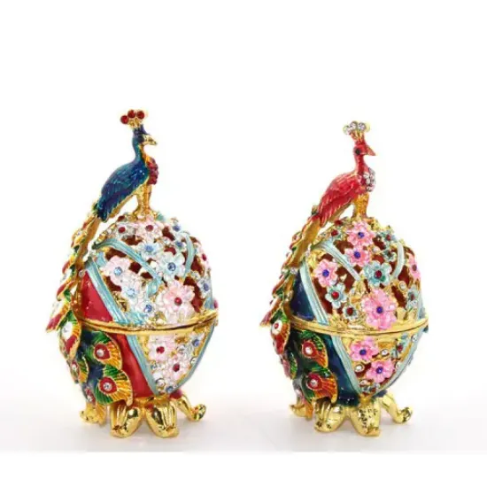 Swarovski Taşlı Tavuskuşu Yumurta  resmi