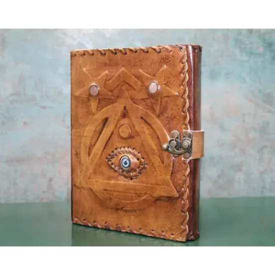 Taşlı Deri Defter Model 1  resmi