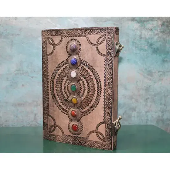 Taşlı Deri Defter Model 13  resmi