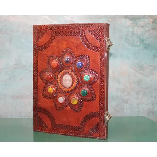 Taşlı Deri Defter Model 14  resmi