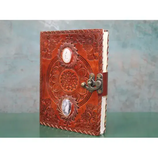 Taşlı Deri Defter Model 2  resmi