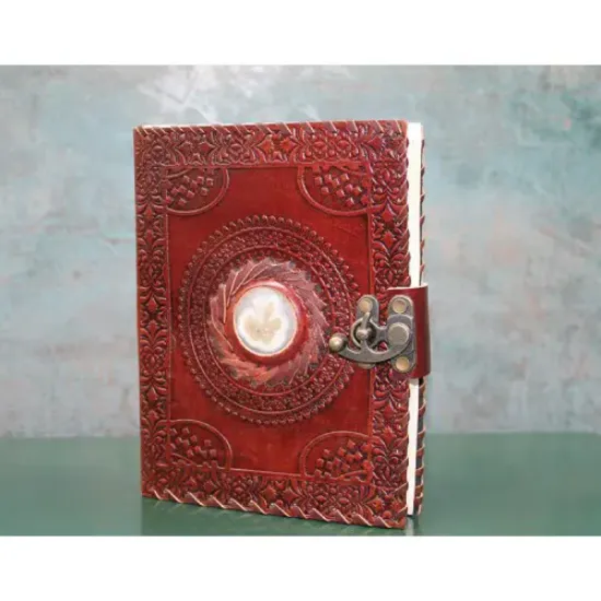 Taşlı Deri Defter Model 3  resmi