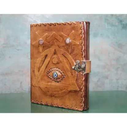 Taşlı Deri Defter Model 4  resmi