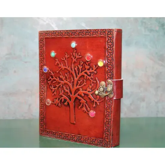Taşlı Deri Defter Model 5  resmi