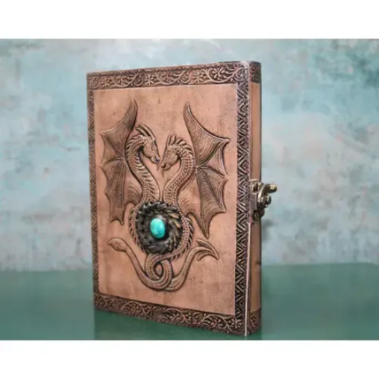 Taşlı Deri Defter Model 8  resmi