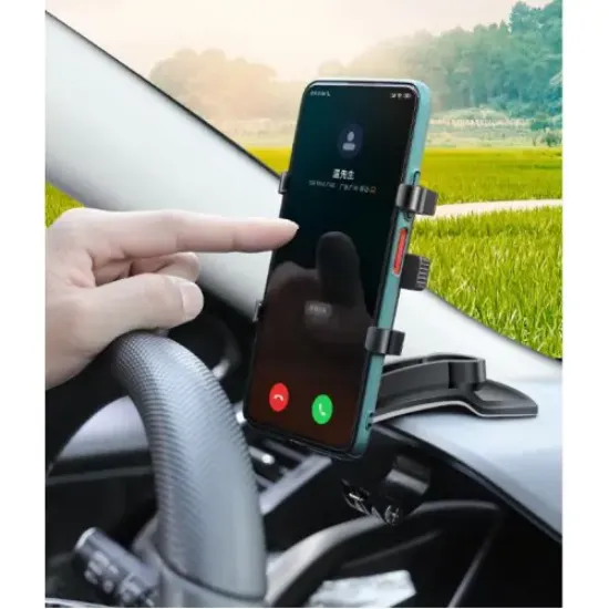 Araba Gösterge Üstüne Takılan 360 Oynar Başlıklı Telefon Tutucu resmi