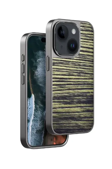 Venco iPhone 14 Wave Kapak - Koyu Kahve resmi
