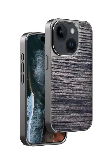 Venco iPhone 15 Wave Kapak - Kahverengi resmi
