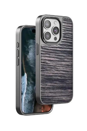Venco iPhone 15 Pro Wave Kapak - Kahverengi resmi