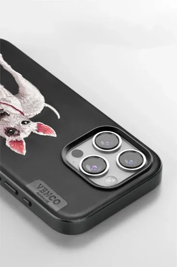 Venco iPhone 15 Pro Perma Desenli Kapak - Lacivert resmi