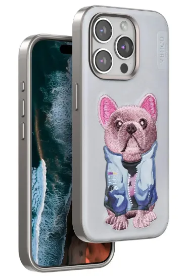 Venco iPhone 14 Pro Max Cute Desenli Kapak - Kahverengi resmi