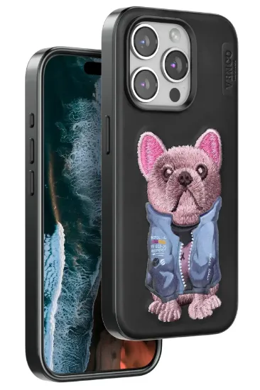 Venco iPhone 15 Pro Cute Desenli Kapak - Siyah resmi