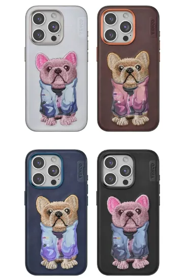 Venco iPhone 15 Pro Cute Desenli Kapak - Lacivert resmi