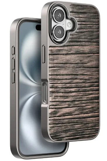 Venco iPhone 16 Wave Kapak - Kahverengi resmi