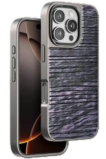 Venco iPhone 16 Pro Max Wave Kapak - Derin Mor resmi