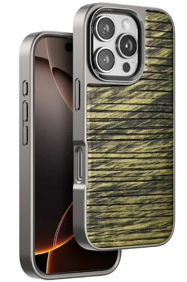 Venco iPhone 16 Pro Max Wave Kapak - Koyu Kahve resmi