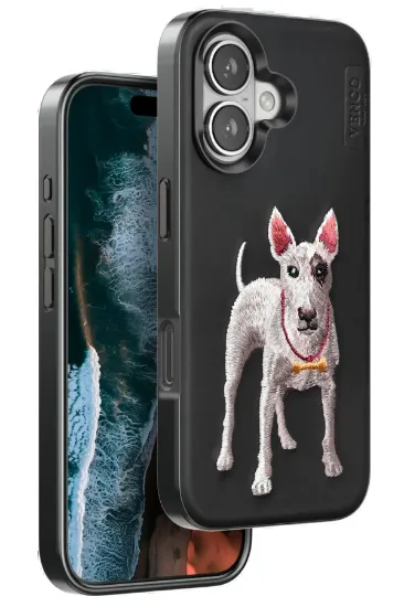 Venco iPhone 16 Perma Desenli Kapak - Siyah resmi
