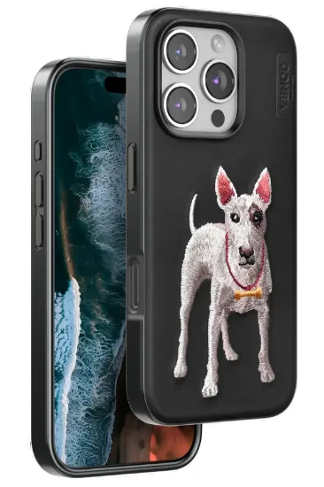 Venco iPhone 16 Pro Perma Desenli Kapak - Siyah resmi
